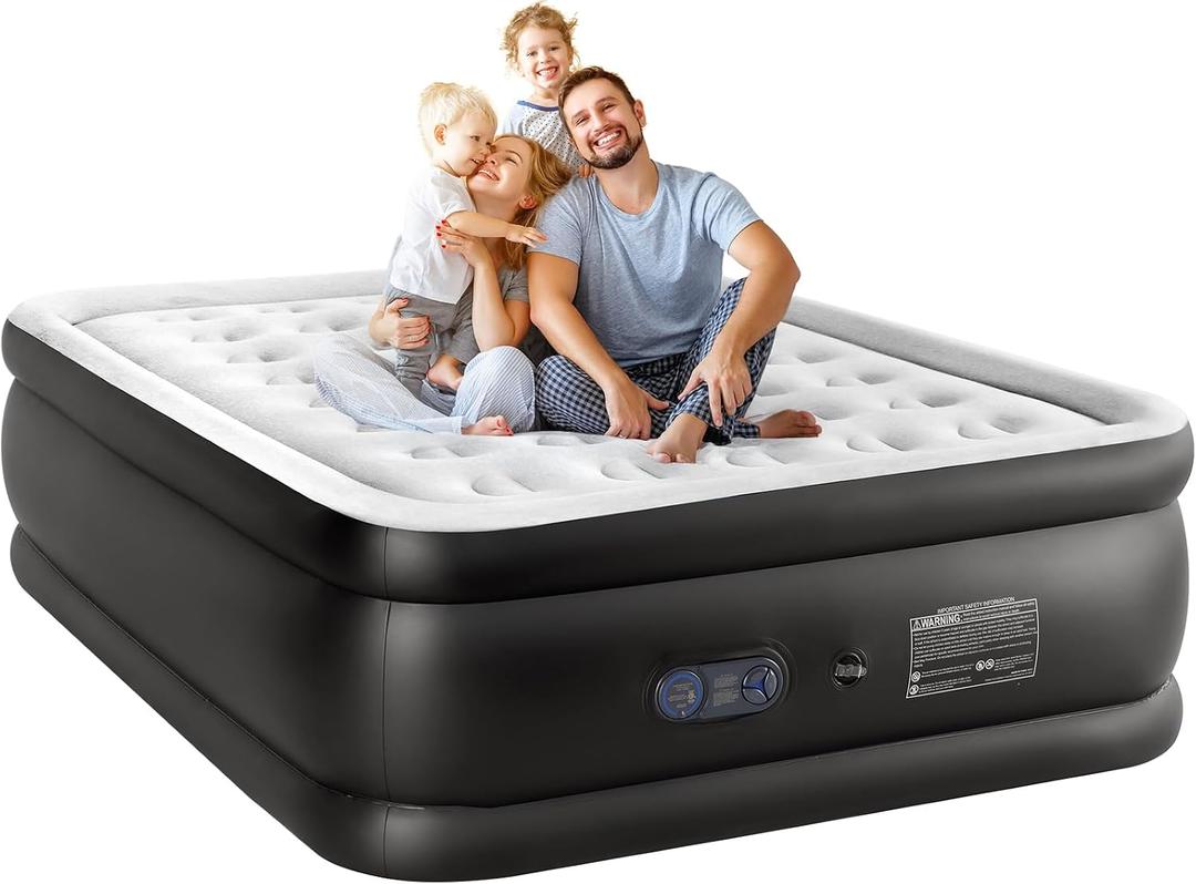 DUMOS Queen Air Mattress with Built-in Pump, Blow Up Mattress, 16 inch Queen