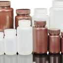 LUERFLEX 125ML 4OZ Amber Wide Mouth PP Plastic Reagent Bottles with Caps Pack of 56