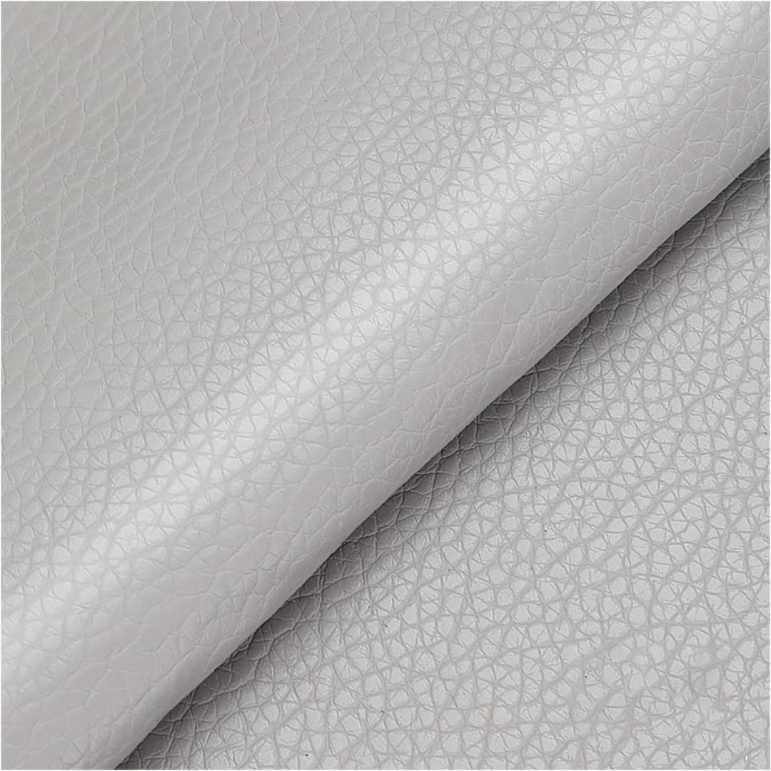 Light Gray Self Adhesive Leather Repair Patch Tape, 8 x 12 Inch Vinyl Leather Repair Patch for Sofas, Furniture, Boots, Car Seats, Office Chairs 2 Pcs