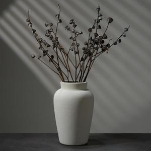 Large Ceramic Vase White Flower Vase for Home Decor Modern Farmhouse Rustic Vase, Tall Vases for Centerpieces, Dining Table Kitchen Counter Coffee Table Shelf Entryway Decor, Flowers Decorative Vase