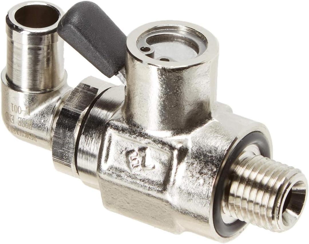 EZ-103(12mm-1.25) EZ Oil Drain Valve with removable L-Shape Hose End Combo