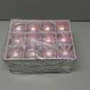 24 Pcs 2.4 Inch Pink Christmas Ball Ornaments 2025 with Gold Princess Crown Print Xmas Tree Decoration Plastic Shatterproof Christmas Hanging Baubles for Witch Movie Party Home Holiday Decor