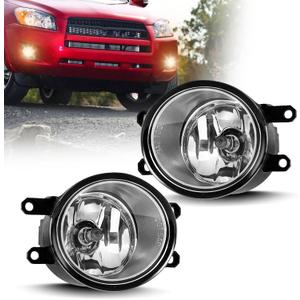 Fog Lights for 2007-2014 Toyota Camry 08-10 Highlander 09-13 Corolla 10-11 Prius 06-14 Rav4 11-17 Sienna Replacement for 08-11 Lexus LX570 RX350 Replacement with Halogen Bulbs