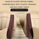 2 x 2 Pcs Armrest Covers for Cars, Cloth Fabric Armrest Protectors Replacement Car Front Seat Arm Rest Covers, Universal Car Interior Accessories (Brown)