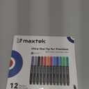 maxtek Dry Erase Markers, 0.7mm Ultra Fine Tip, Low Odor, 12 Count
