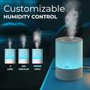Everlasting Comfort 2.5L Top Fill Humidifiers for Bedroom, Quiet Ultrasonic Cool Mist Humidifier, Easy to Fill & Clean, Auto Shut-Off, 20 Hour Run Time, Aromatherapy