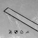 Linear Shower Drain 40 inch Brushed with Tile Insert Panel