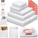 100 Pcs Packing Moving Foam Pouches & Sheets, 5 Sizes Cushion Foam Wrap Pouches with Fragile Stickers for Protect Dishes Cup Glasses Storage Supplies (7.8X7.8", 7.5X12", 12X12", 14X14", 16X16")