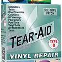 TEAR-AID Vinyl Repair Kit, Type B Clear Patch for Vinyl and Vinyl-Coated Materials, Works on Vinyl Tents, Awnings, Air Matresses, Pool Liners & More, Green Box, Single Pack
