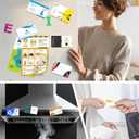 tutata Business Card Magnets, 2" x 3.5", 200 Pack, Strong Flexible Magnetic Tape, Self Adhesive Backings, for Fridge, Photos, Cards, Small Business Supplies