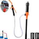 Portable Power Battery Transfer Siphon Pump for Gasoline, Diesel, Water Transfer,Operated Electric Siphon Pump, Easy to Use Hand Fuel Transfer Pump (Orange)