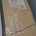 15FT Large Outdoor Patio Umbrella with Solar Lights and Base, Double-Sided Table Umbrellas with 48 LED Lights, Rectangle Market Umbrella for Pool, Deck, Backyard