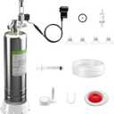 FZONE 2.5L Upgraded Aquarium CO System with Complete Accessories, CO Generator kit with Integrated Solenoid & Bubble Counter, Safety Valve, Main Switch for Planted Tanks