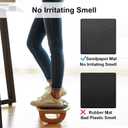 StrongTek Ergonomic Wood Foot Rest for Enhanced Circulation & Comfort, 350lbs Capacity, Rocker Balance Board for Standing Desks, Non-Slip, No Assembly, 18" Wide - Ideal for Office/Home