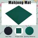 Buryeah Mahjong Mat Large Non Slip Neoprene Rubber Table Mat Noise Reduction Dominoes Poker Card Board Games Playmat Gaming Table Cover for Camp Game Night Indoor Outdoor(Green,40 x 40 Inch)