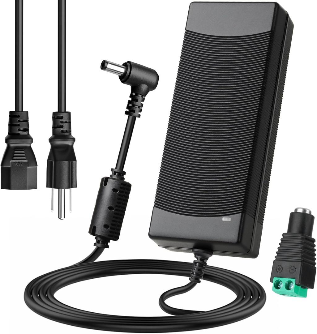 12V 10A Power Supply AC/DC Adapter, AC 100V-240V to DC 12 Volt Converter Transformer with DC Terminal Connector, US Plug 12 Volt 10 Amp Power Supply Adapter for LED Strip Routers