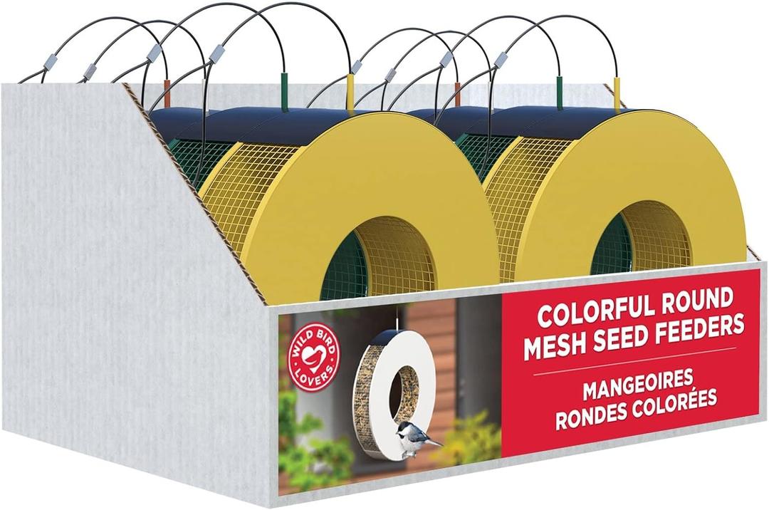 Wild Bird Lover's Promo Multi Color Round Mesh Seed Feeders