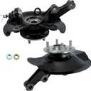 Pair of Front Wheel Hub Bearing Steering Knuckle Assembly 698-494 698-495 Replacement for Honda Civic 2003-2005 1.7L