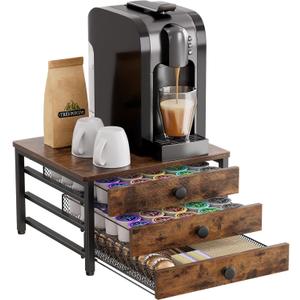 Coffee Pod Holder for Counter, 3 Tier Coffee Pod Drawer for K Cup Capsules, 60 Capacity Pods Storage Organizer Cups Capsule with Sliding Baskets for Coffee Bar, Kitchen