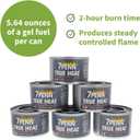 7Penn Gel Fuel True Heat Bio Ethanol 2 Hr Cooking Fuel 6pk  Food Warming Heated Cans, Chafing Dish Burner Buffet Warmer