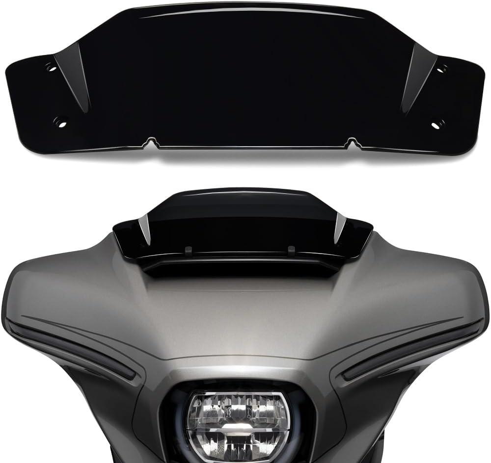 5" Wave Windshield Windscreen Wind Splitter fits for Harley Davidson CVO Street Glide FLHXSE, Street Glide FLHX 2023 2024 (Black)