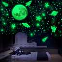 Glow in The Dark Stars for Ceiling, Glowing Stars and Planets, Glow Dark Stars Wall Stickers, Stars & Moon Galaxy Space Wall Decals, Kids Girls Boys Bedroom Wall Decors