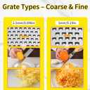 2 x Elephant-Shaped Handle Cheese Grater & Lemon Zester, Stainless Steel Cheese Shredder with Fine/Coarse Sharp Blades, Protective Cover, Kitchen Gadgets for Parmesan, Ginger, Garlic, Chocolate & Veggies