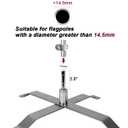 Cross Base Stand for Feather Flag, Feather Flag Weights Base, Stainless Steel Stand (Silver)