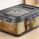Bread Box For Kitchen Countertop, Airtight Bread Storage Container, Bread Container For Homemade Breads, Cookies, And Cake, Grey Bread Keeper (Gray)
