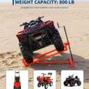 800LB Lawn Tractor Lift Jack, Riding Mower Lift with Rotating Sleeve & Manual and Power Tool Handle, Quick Setup, Anti-Slip Base, Heavy-Duty Universal Design for Lawn Mowers