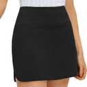 M MAELREG Women's Athletic Tennis Skirts Lightweight Breathable A Line Casual Skort for Workout Running Golf Skirts (Black, XS)