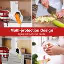 Slicer Shredder Attachment for Kitchen Aid Stand Mixer, Cheese Grater, Vegetable Shredder, Large Salad Machine with Vegetable Slicer, Salad Maker with 3 Blades, Dishwasher Safe
