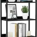 NUMENN Bookshelf, 5 Tier Bookshelves, Home Office Bookcase Shelf Storage Organizer, Free Standing Storage Shelving Unit for Bedroom, Living Room and Home Office, Black