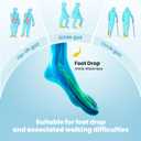AFO Foot Drop Brace Splint, Adjustable Drop Foot Up Ankle Support for Walking with Shoes, Improve Walking Gait, Fits Right & Left, Women and Men - Black