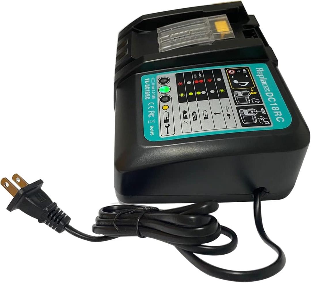 DC18RC Replace Makita Charger DC18RC DC18RD DC18RC DC18RA DC18SD DC18SF to Charge14.4V 18 Volt LXT Lithium-ion Battery BL1815 BL1850 BL1840 BL1830 LXT-400 BL1820