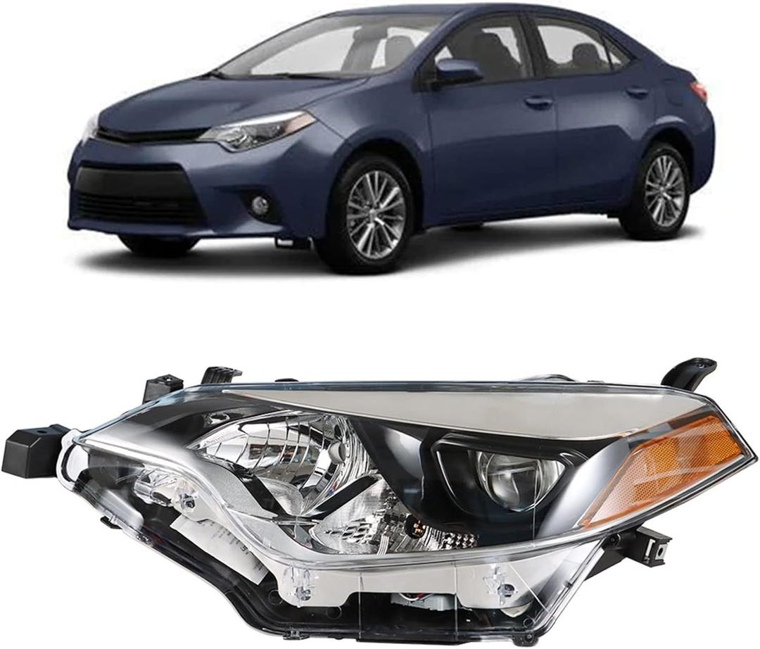 WFLNHB Headlights Assembly Replacement for Toyota Corolla 2014-2016 Projector Headlights Headlamps Driver Side