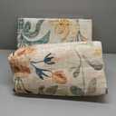 6x9 Area Rugs Washable Rug: Lagre Boho Living Room Rug Soft Non-Slip Thin Carpet Indoor Floor Non-Shedding Neutral Floral Carpets for Bedroom Dining Room Farmhouse Nursery Beige