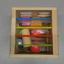 Coogam Wooden Montessori Toys for Toddlers, Shape Sorting Cube Fine Motor Skills Game for Year Old 18 Month+ Baby Boys Girls Gift