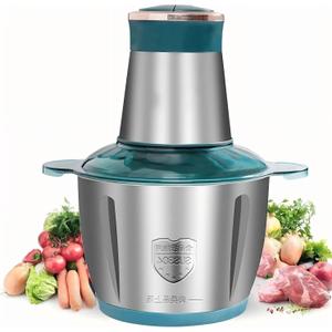 Food Processors Electric Food Chopper with Meat Grinder & Vegetable Chopper with Powerful Copper Motor - Includes Sets of Bi-Electric Grinder Meat Processor for Nuts, Meat, Onion, Garlic, Baby Food