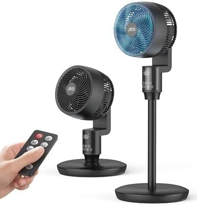 Amazon.com: JRD Fan for Bedroom, 70 Oscillating Standing Fans, Quiet Floor Fan, 100ft Pedestal Fans for Room, 6 Speeds, 3 modes,90 Manual Vertical, 19-38" Adjustable Height,24H Timer,Remote Control : Home & Kitchen