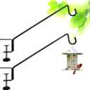 Heavy Duty Deck Bird Feeder Hanger Hook for Railing 13 Inch 2 Pack for Bird Feeders,Planters,Plants Flower Suet Baskets,Lanterns,Wind Chimes Holiday Decoration (2 Pack)