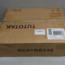 TUTOTAK Bar Cart with Removable Tray, Home Bar Serving Cart, Drink Cart, Mobile Kitchen Shelf with Wine Rack and Glass Holder, Rolling Beverage Cart for Living Room, Kitchen, Brown BC01BB036