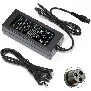 42V 2A Battery Charger for 36V Scooter Lithium Battery, Power Supply Adaptor with 8mm 3 Prong Connector