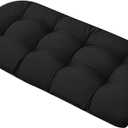 Outdoor Bench Cushion 48X19 Inch Patio Chair Cushions Tufted Porch Swing Cushions Patio Bench Cushion with High Elasticity PP Cotton for Indoor/Outdoor (Black)