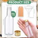 Yinder 100 Pcs Mini Liquor Bottles Set,50ml (1.7oz) Plastic Empty Spirit Bottles for Party,Alcohol Shot Containers with Caps, 6 Liquid Funnels and Kraft Tags with 65 ft Ropes(Gold Cap)