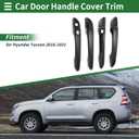 Motoforti Car Door Handle Cover Trim, Side Door Handle Cover, for Hyundai Tucson 2016-2021, ABS Carbon Fiber Black 1 Set