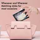 2 x Coffin Press On Nails, Ombre & Glossy Fake Nails, Reusable Press Ons Set for Women Daily Wear, Durable, 12 Sizes - 24 Pcs with Glue & Jelly Gel, Gradient Pink
