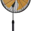 Pro Series 20 inch Oscillating High Velocity Pedestal Fan, 6000 CFM Industrial Metal Commercial Standing Fan with Aluminum Blades, 3 Speeds, Adjustable Height and Tilt, for Garage, Shop