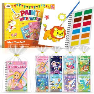 ZMLM 24 Water Coloring Books for Kids Party Favors - Bulk Mini Coloring Books for Kids Ages 4-8,Small Birthday Goodie Bag Stuffers School Teacher Return Gift Art Crafts Classroom Prizes (Classic)