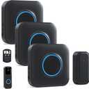 BITIWEND Wireless Doorbell Chime for Blink - Compatible with Blink Video Doorbell and Blink Video Doorbell (2nd Gen) (1 Video Doorbell Extender 3 Receiver (Black)